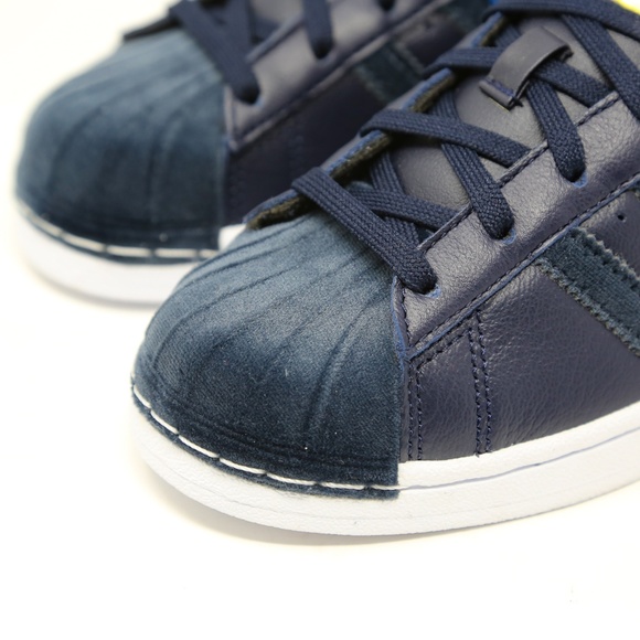 adidas SuperStar Womens Navy Blue White Shell Toe - Picture 8 of 8